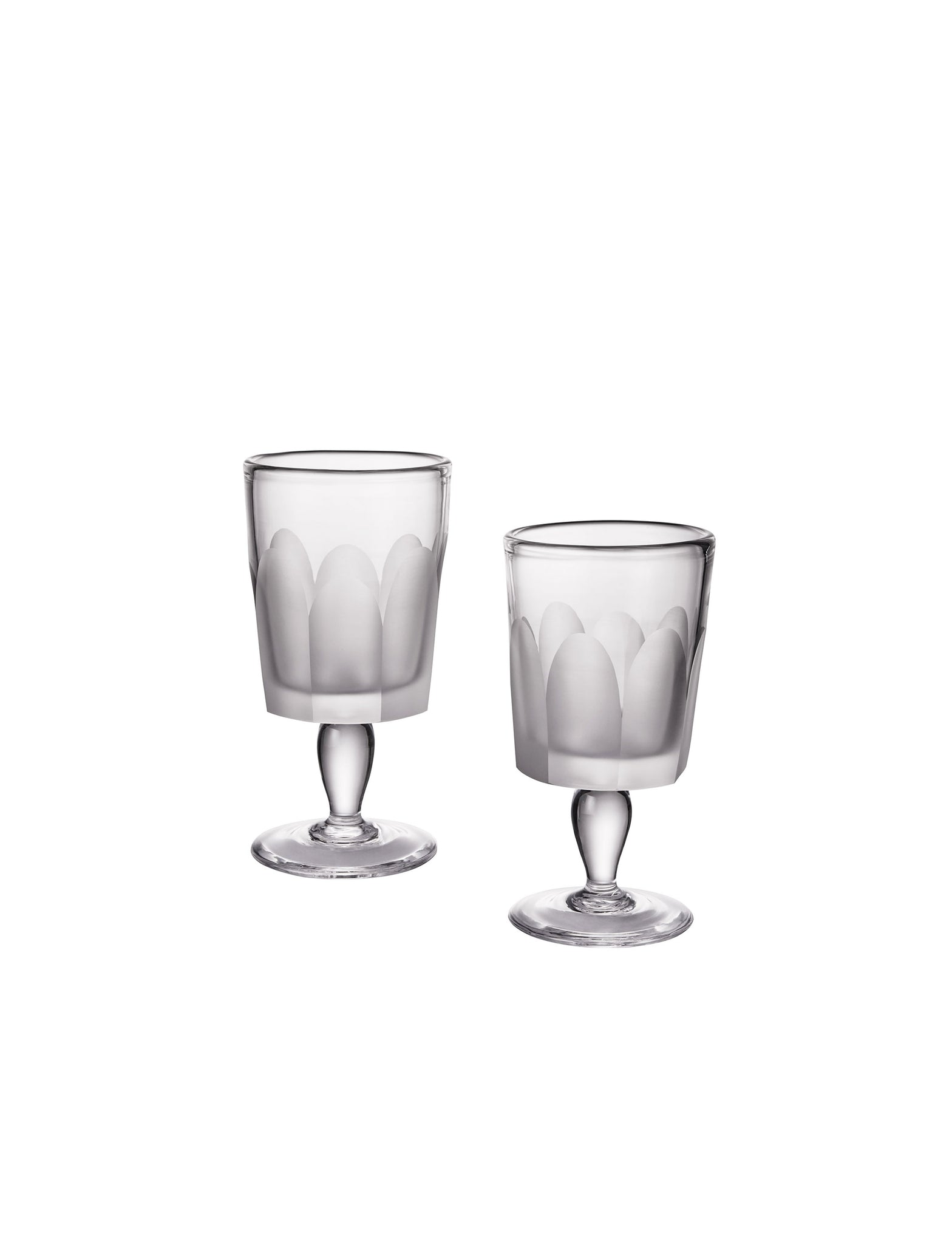 Facet Stem Glass 02 Set of two