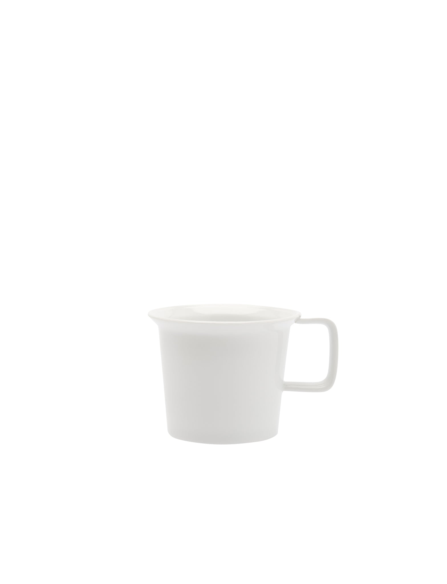 TY Coffee Cup handle glazed white