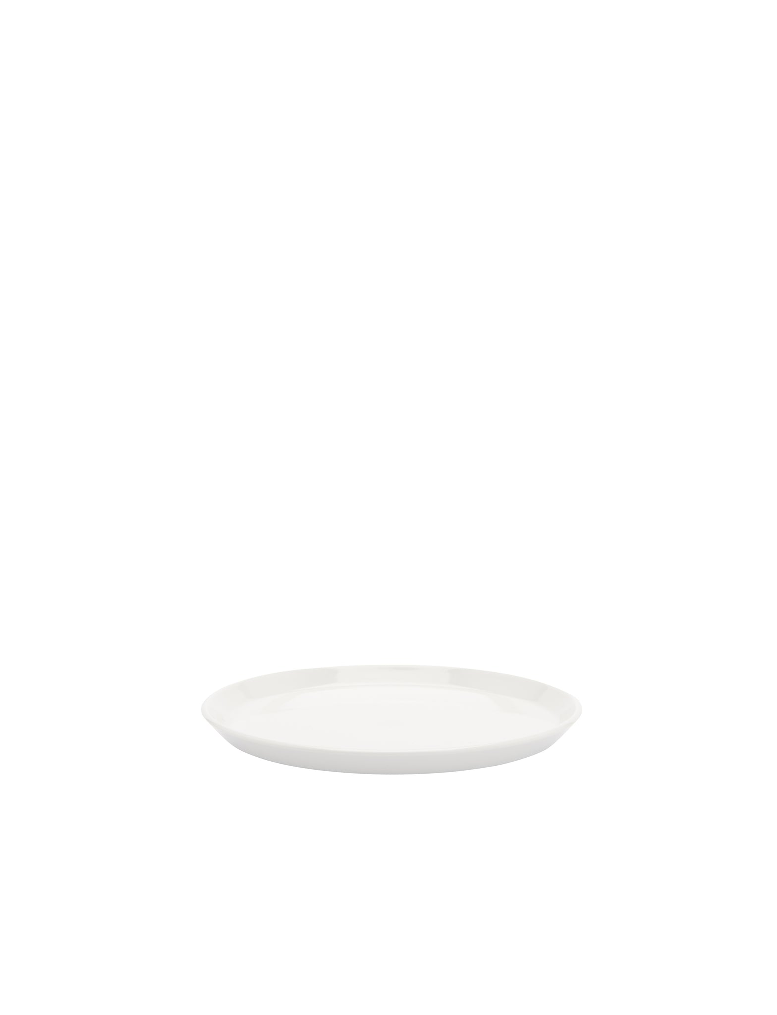 TY Round  Plate 160 glazed white