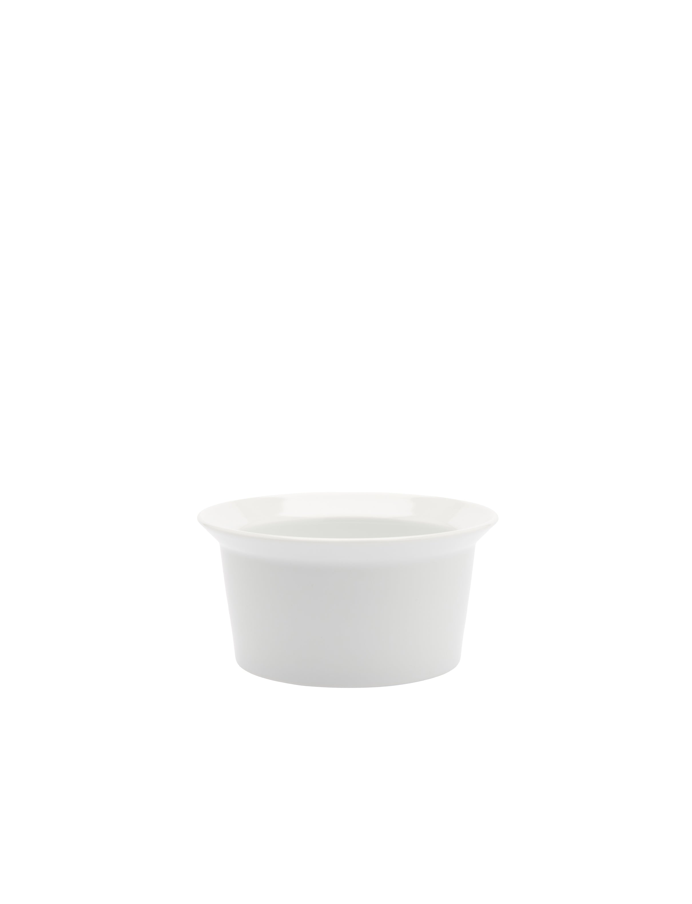 TY Round Bowl 120 glazed white