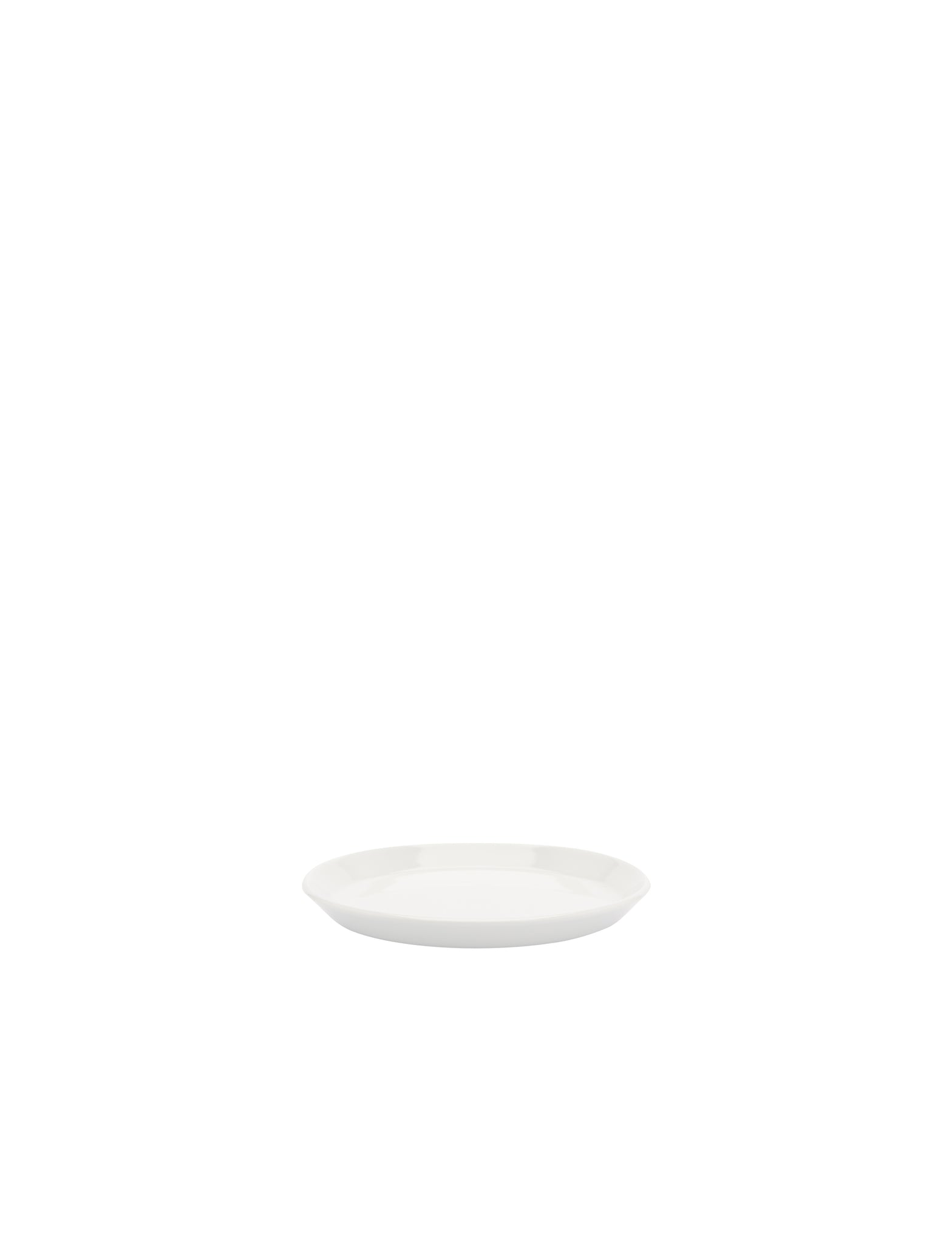 TY Round Plate 120 glazed white