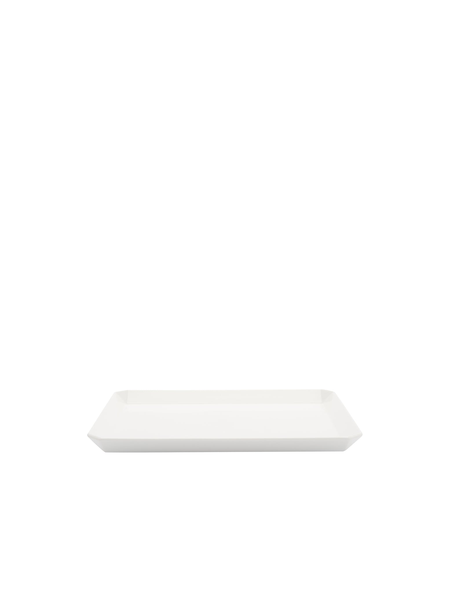 TY Square Plate 200 glazed white