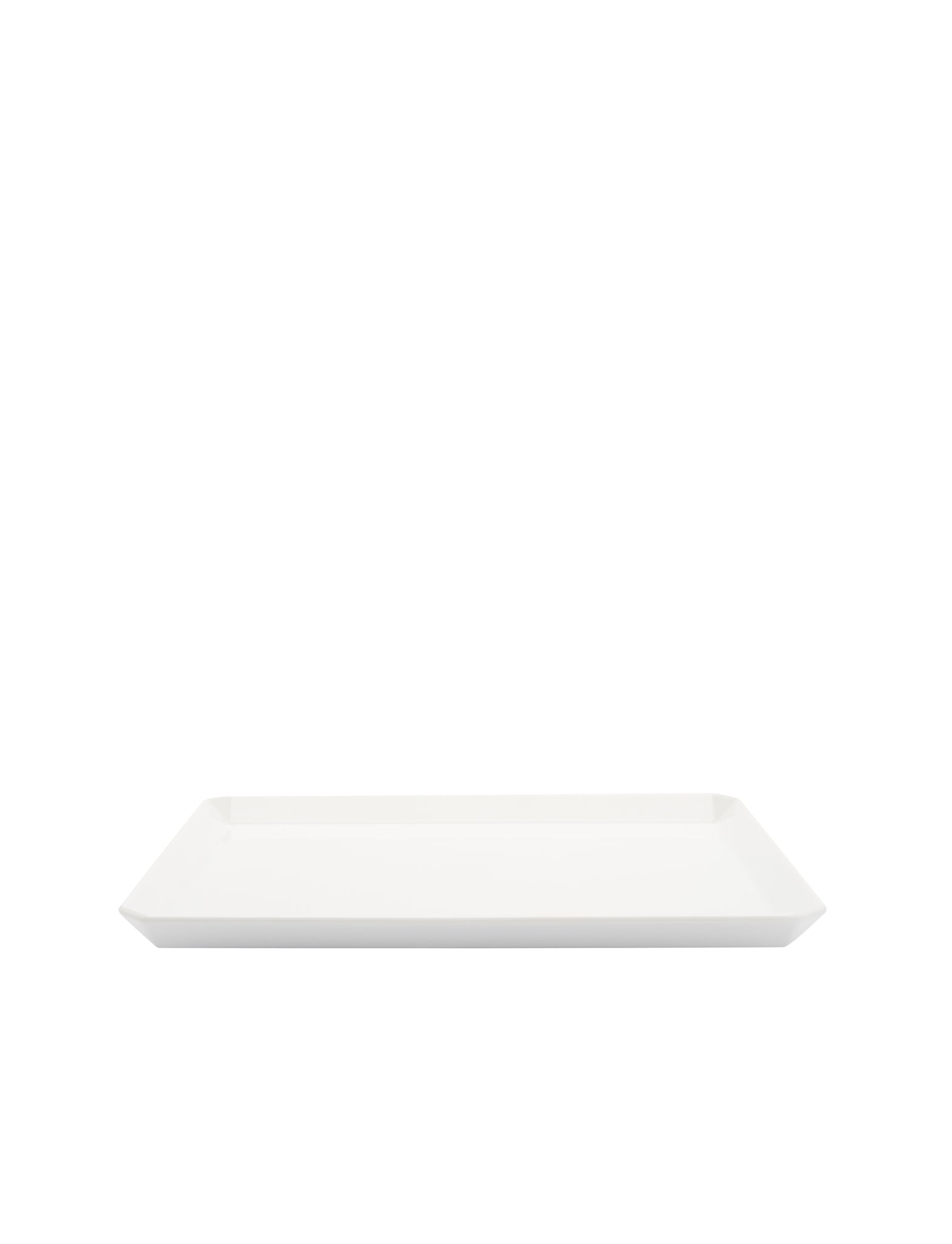 TY Square Plate 235 glazed white